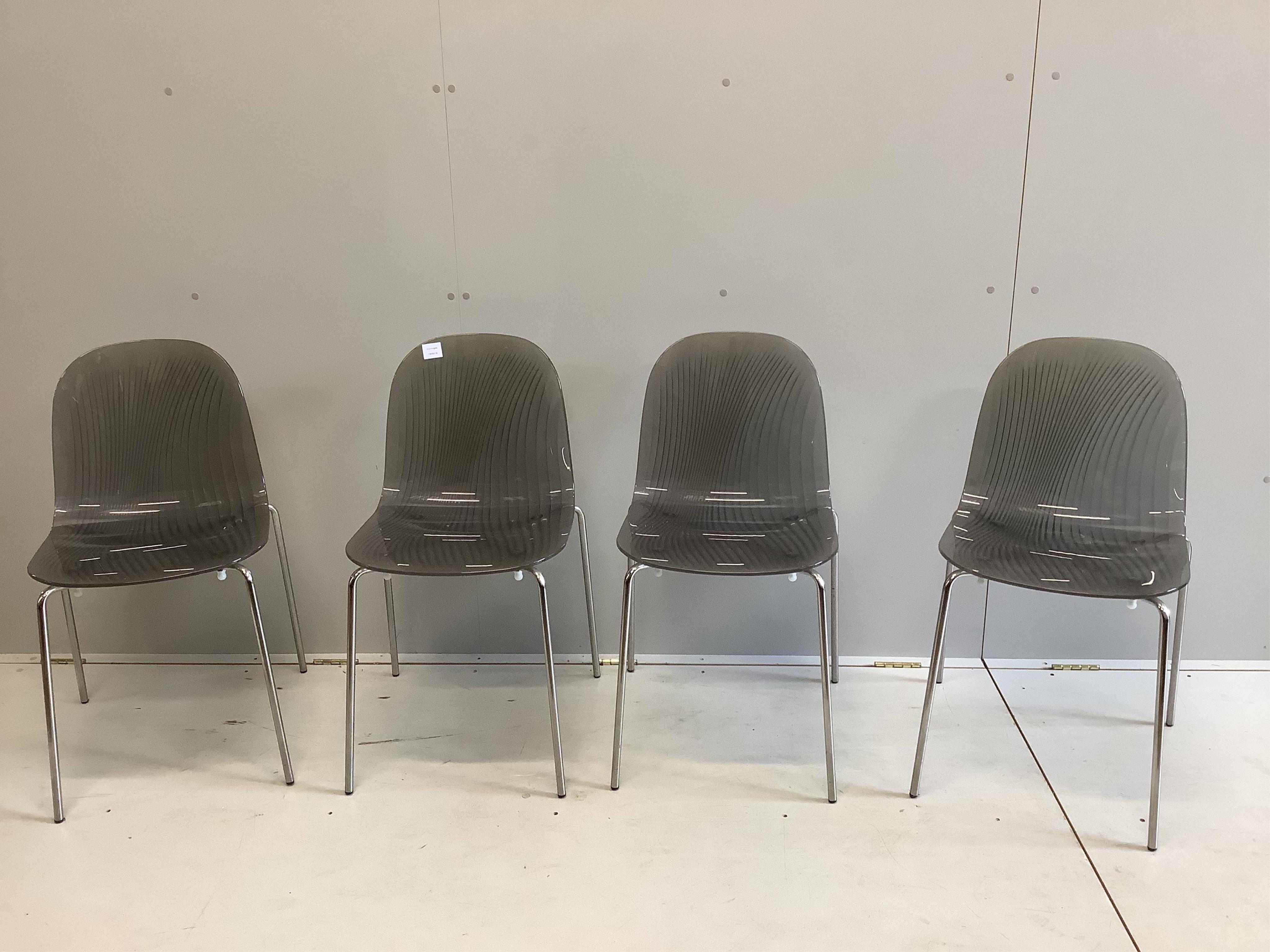 Four Vitra Verner Panton chairs, width 46cm, height 82cm. Condition - good